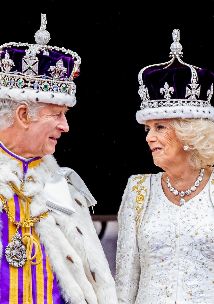 King Charles and Queen Camilla on their coronation day