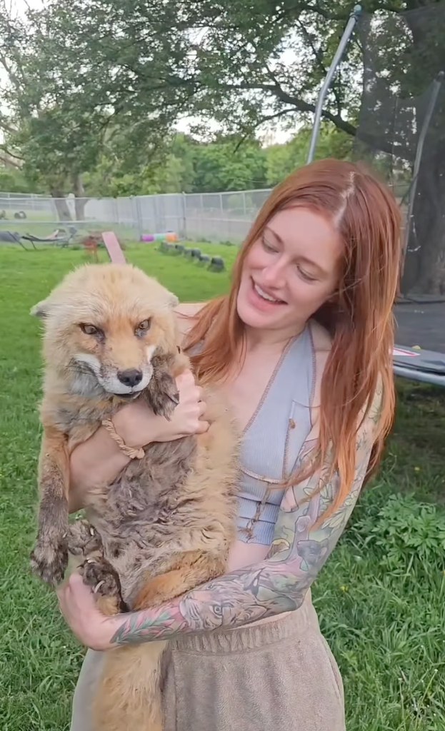 Mikayla with a fox