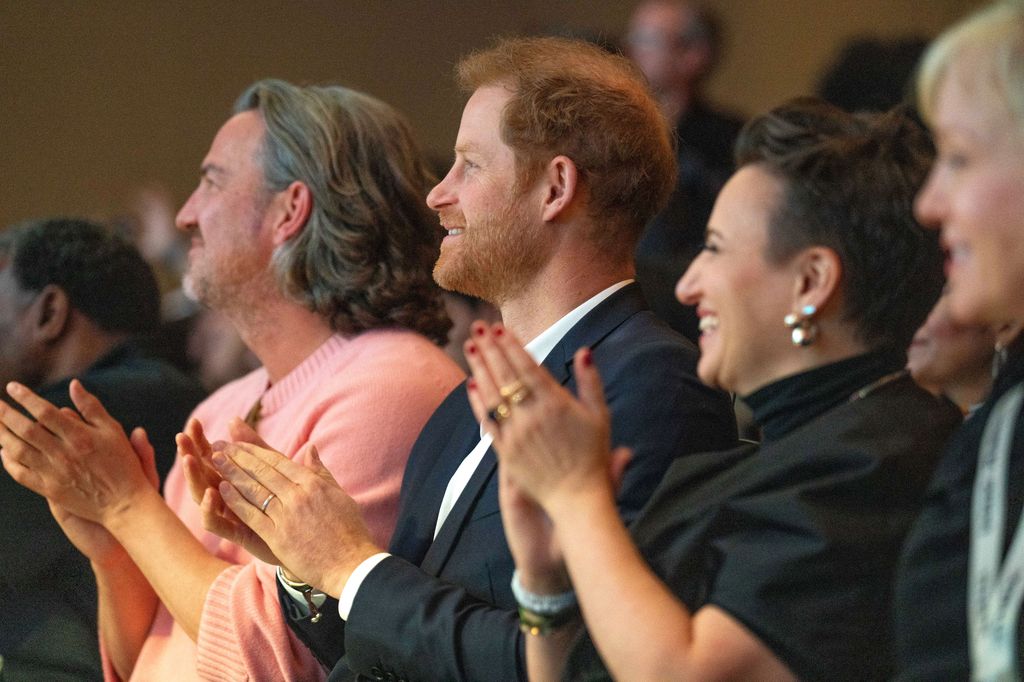 Prince Harry in audience clapping