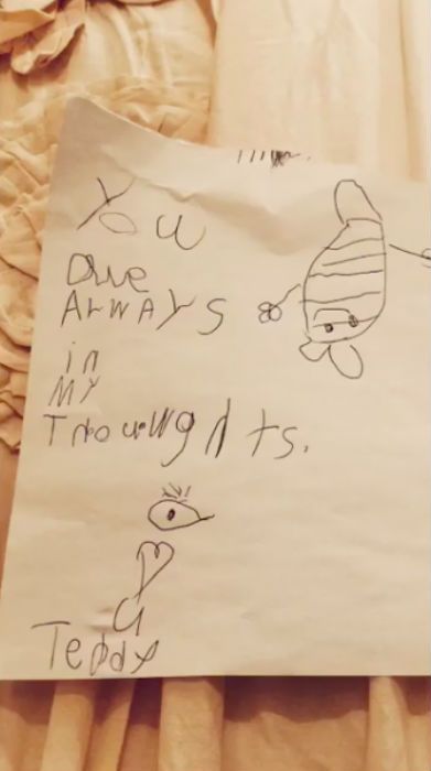 robbie williams daughter teddy letter