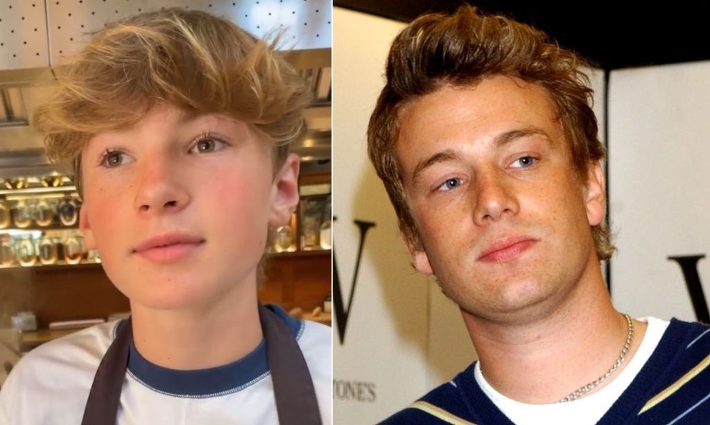 collage of Jamie and Buddy Oliver side by side