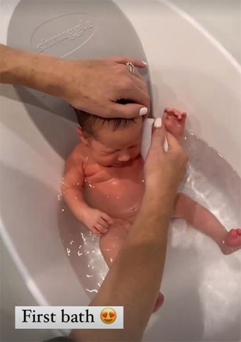 first bath baby annie
