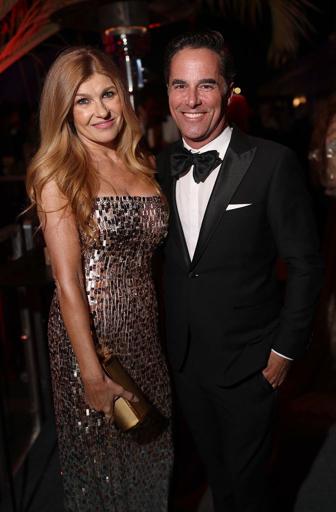  Connie Britton and David Windsor attend the 2025 Vanity Fair Oscar Party