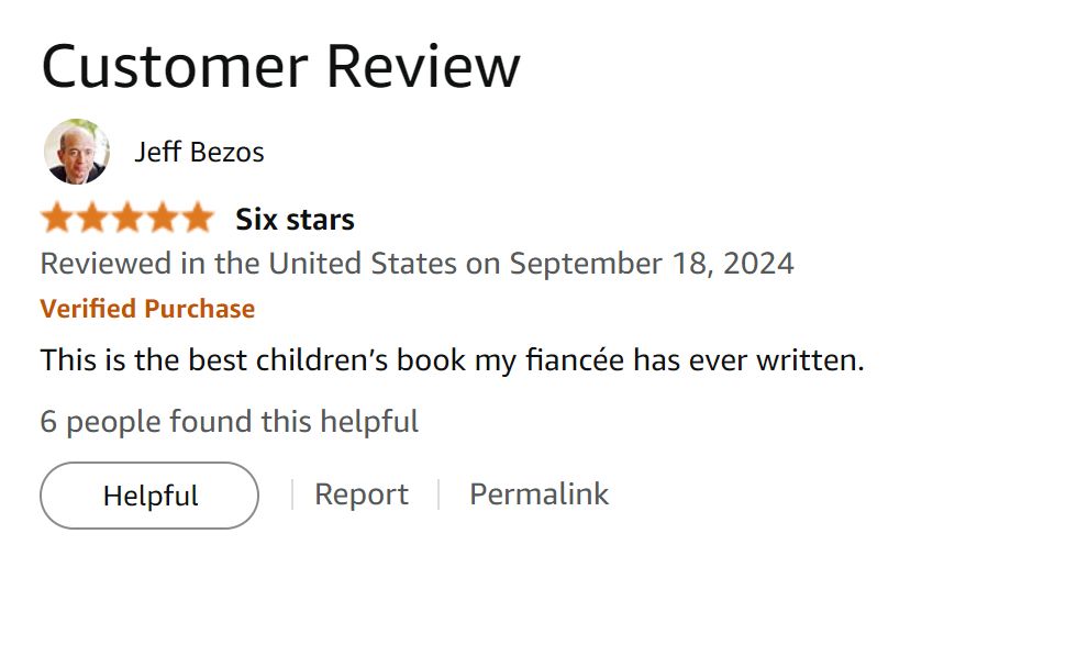 Jeff Bezos' review for Lauren Sanchez's new book 