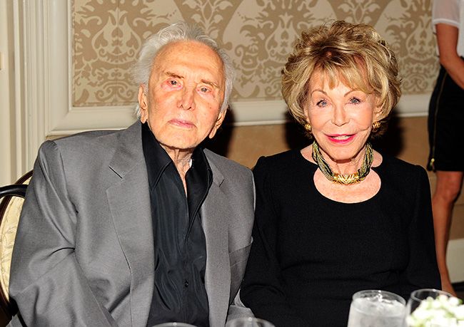 Kirk Douglas pictured with his wife Anne