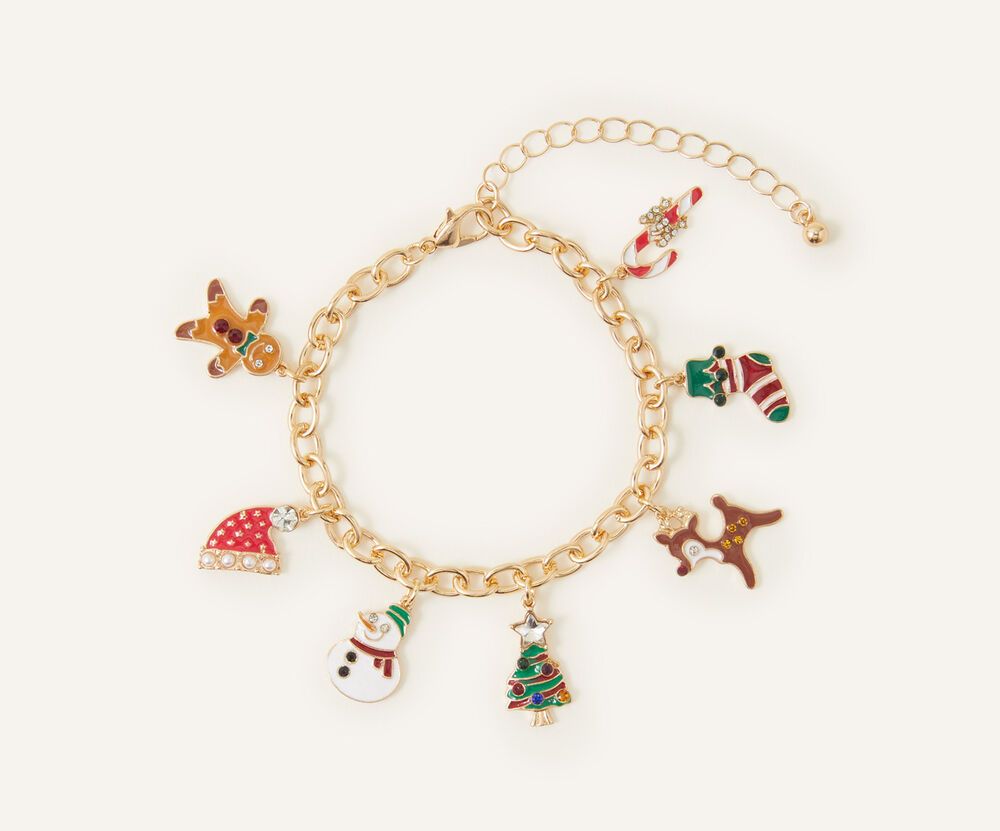 Accessorize Christmas Charm Bracelet 