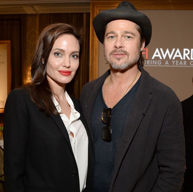 Angelina Jolie and Brad Pitt before their divorce