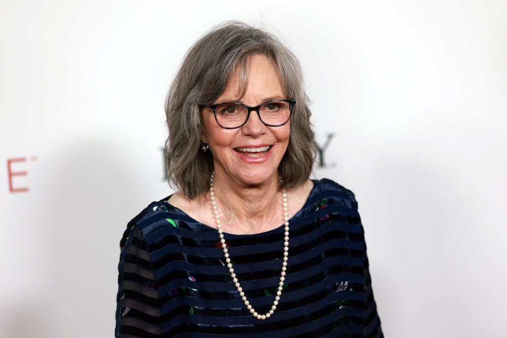 Sally Field attends the Television Academy's 27th Annual Hall of Fame Ceremony smiling on the red carpet