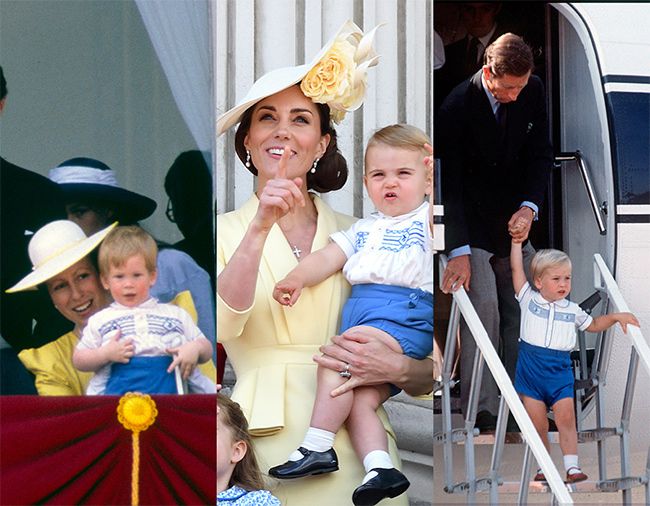 prince louis trooping outfit comparison