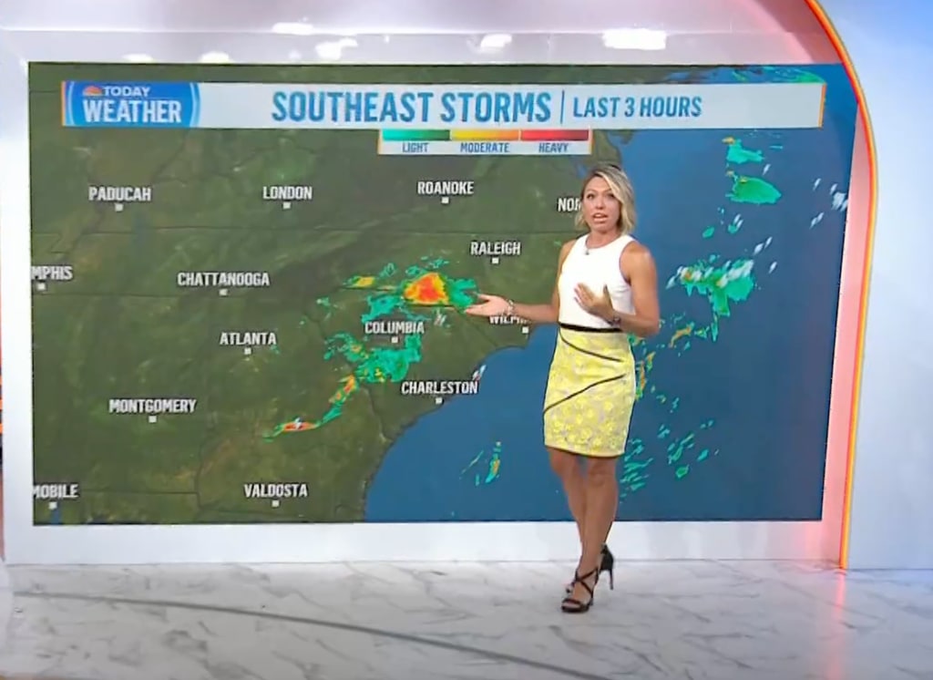 Dylan Dreyer looked fantastic in a fitted white top teamed with a yellow skirt and heels on Thursday's Today 