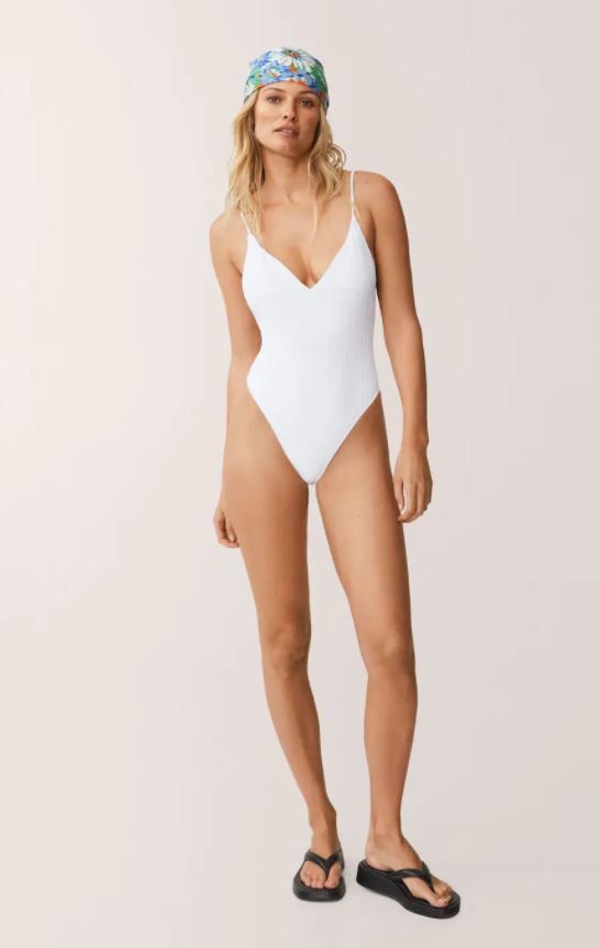 white swimsuit