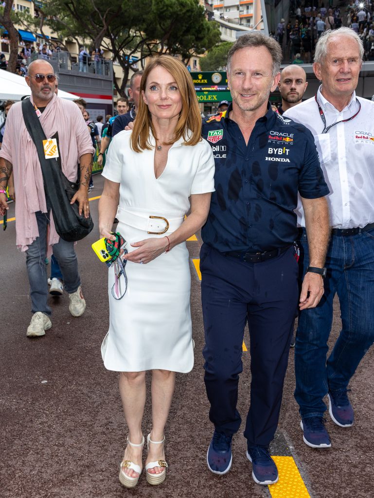 Geri Halliwell Horner and Christian Horner attend the F1 Grand Prix of Monaco at Circuit de Monaco 