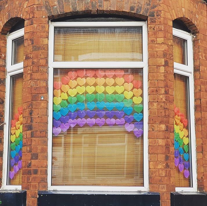 Hopeful Colorful Window Displays : rainbow project