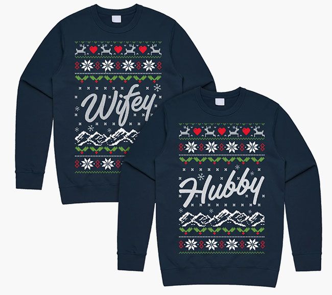 navy couples jumpers