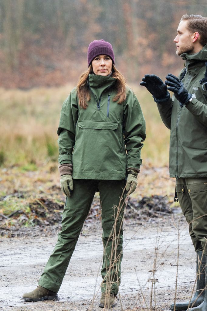 Queen Mary in khaki cargos and anorak