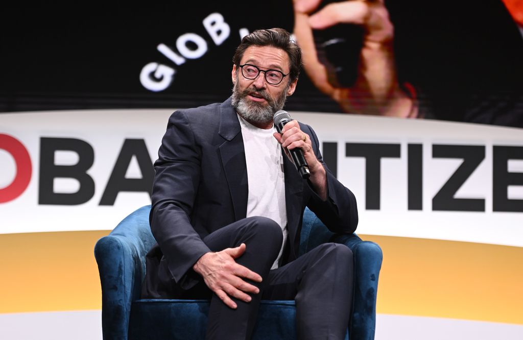 NEW YORK, NEW YORK - APRIL 27: Hugh Jackman speaks at Global Citizen NOW Summit at The Glasshouse on April 27, 2023 in New York City. (Photo by Noam Galai/Getty Images for Global Citizen)