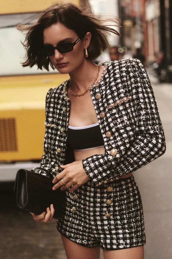 Nadine Merabi Remi Check Jacket