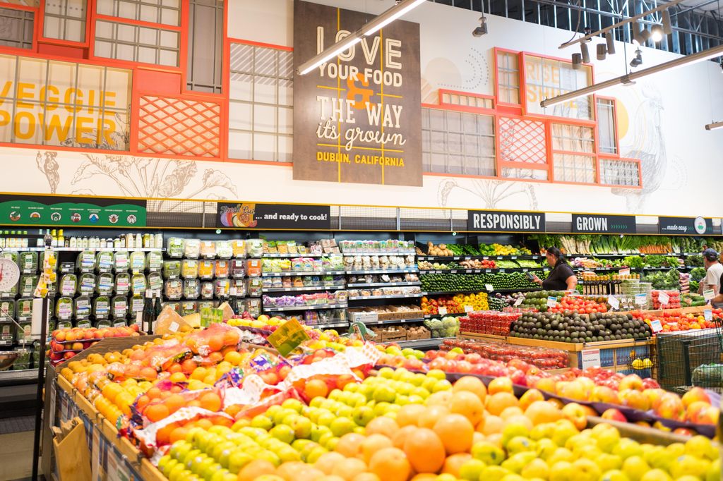 Produce is on display at the Whole Foods Market grocery store in Dublin, California