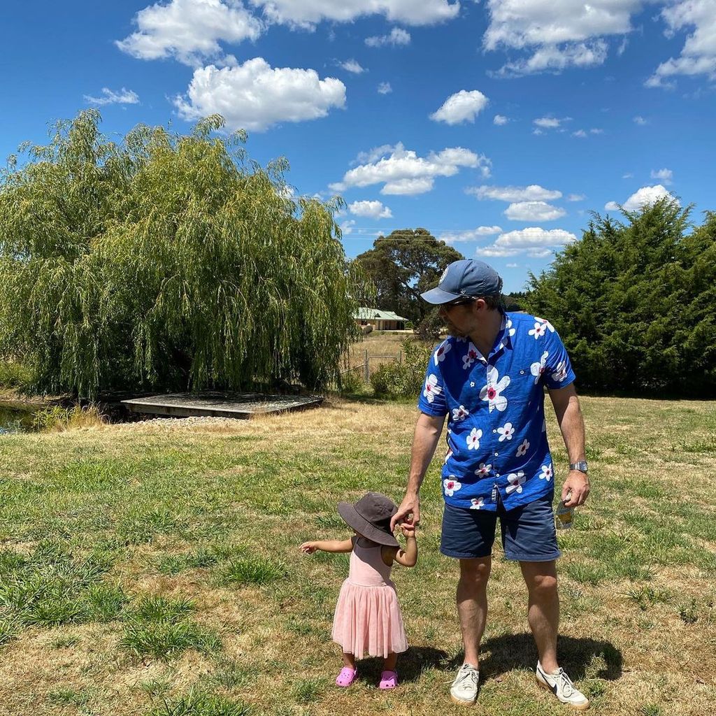 Patrick Brammall with his daughter Joni