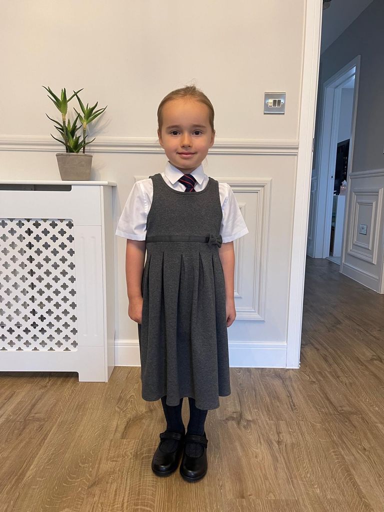 Ella Jordan in her school uniform