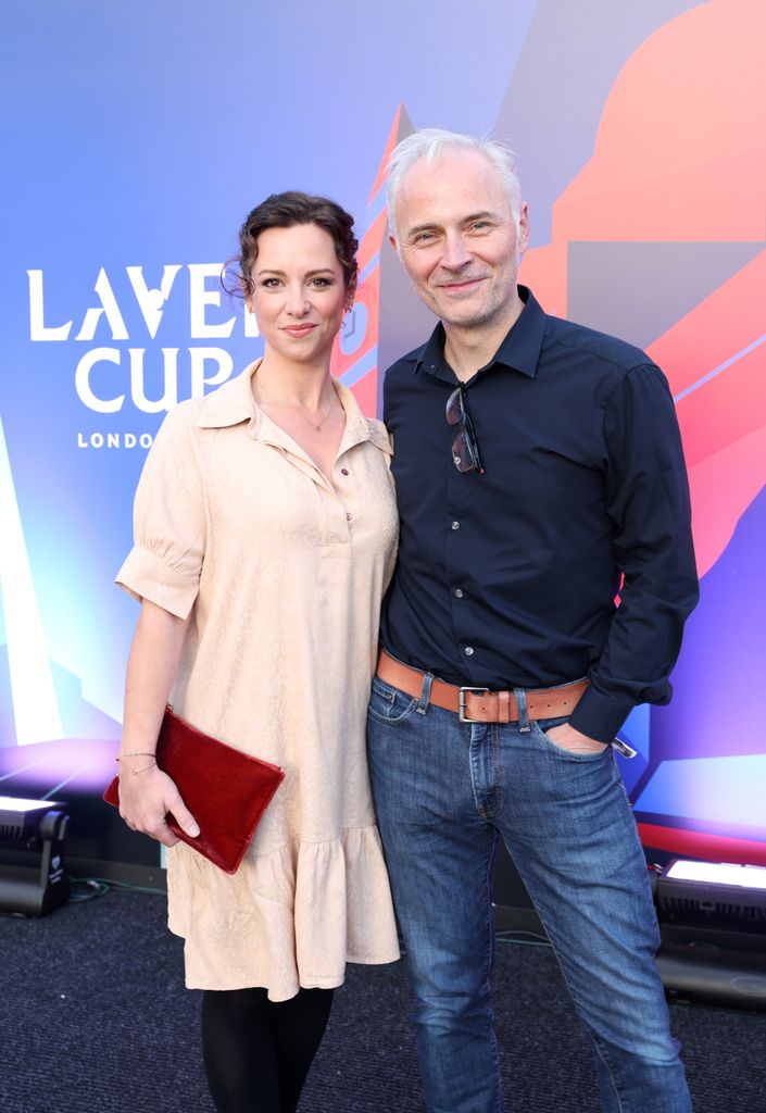 Lucy Gaskell standing with Mark Bonnar