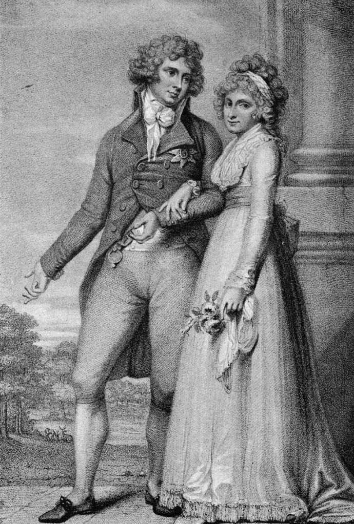 George IV of England with his wife Caroline of Brunswick