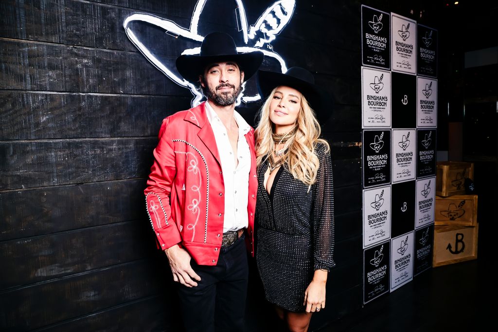 Ryan Bingham and Hassie Harrison attend Bingham's Bourbon NFR After Party at Inspire at the Wynn on December 07, 2023 in Las Vegas, Nevada