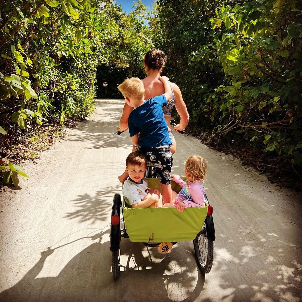 Helen Glover with her three children