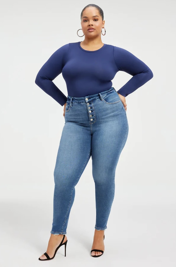 Durtebeua Tummy Control Jeans For Women Stretchy Shaping Leg Jean