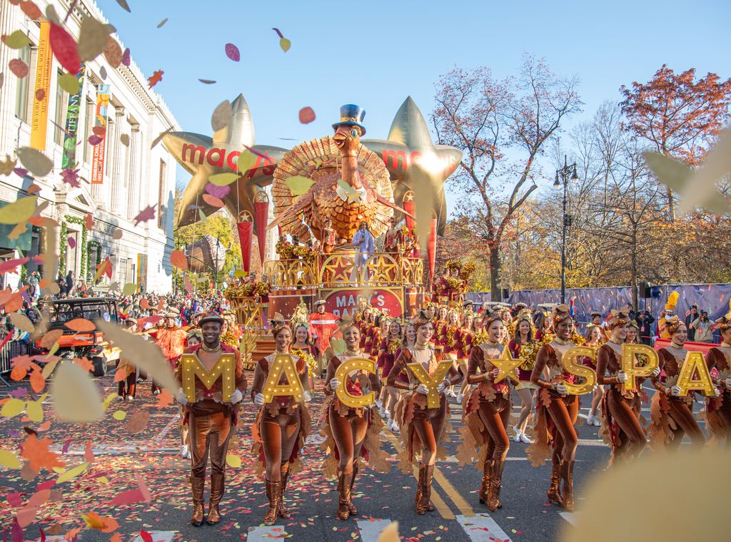 A view of the Tom Turkey float at the 2023 Macy's Thanksgiving Day Parade on November 23, 2023