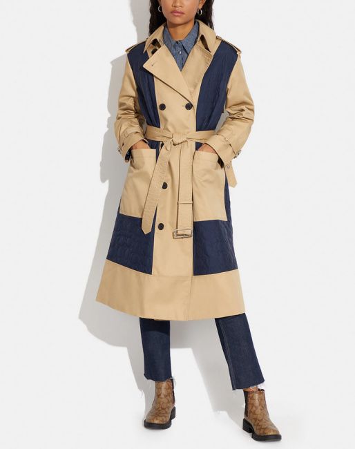 jennifer lopez coach quilted trench