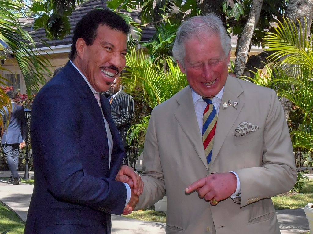 Lionel Richie and Prince Charles in Barbados, 2019