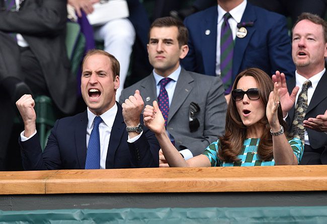 kate cheers on roger federer wimbledon