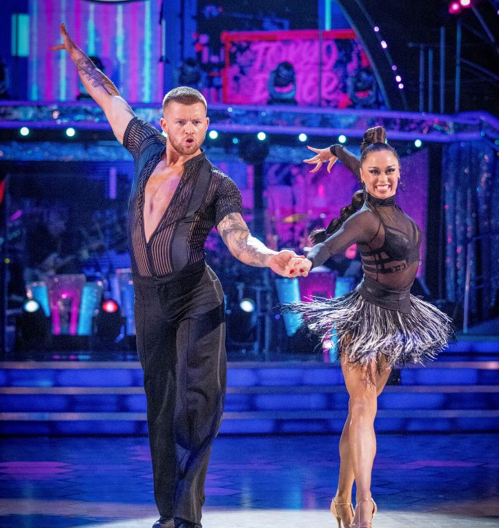 Adam Peaty dancing with Katya Jones