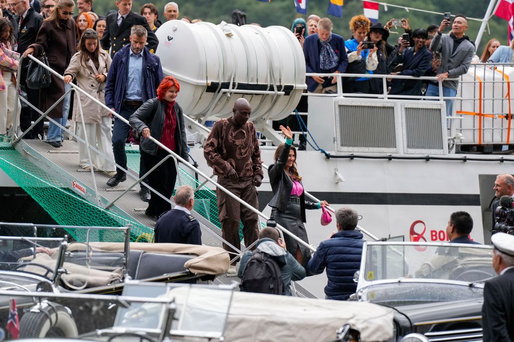 Princess Martha Louise of Norway and her future husband Durek Verrett arrive in Geiranger