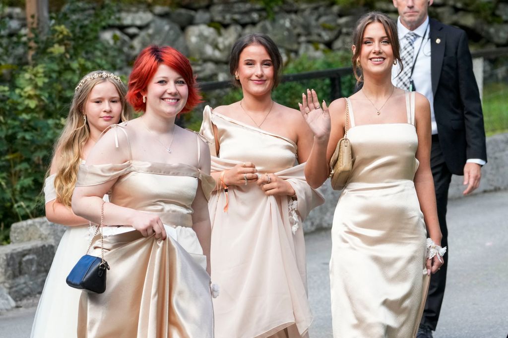 Princess Martha Louise's daughters Maud Angelica Behn, Emma Tallulah Behn and Leah Isadora Behn