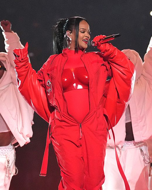 Rihanna performs at Super Bowl Half Time Show