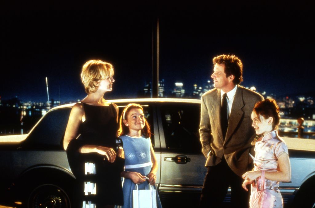PARENT TRAP 1998 Buena Vista film with Natasha Richardson at left and Dennis Quaid