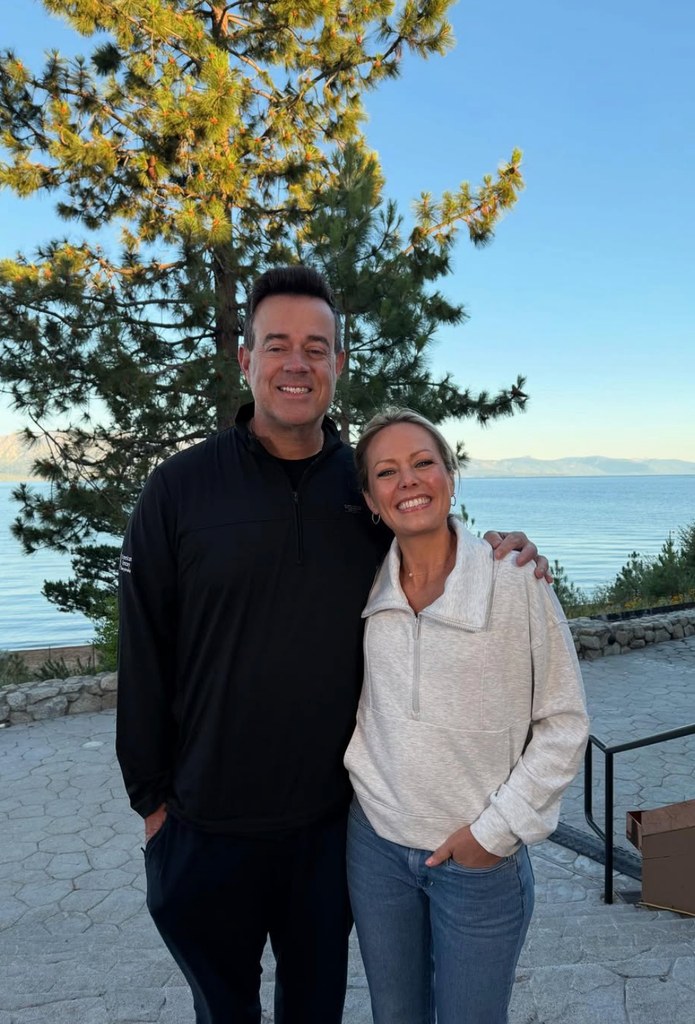 Photo shared by Dylan Dreyer on Instagram July 2025 of her and Carson Daly at the American Century Championship, a celebrity golf tournament