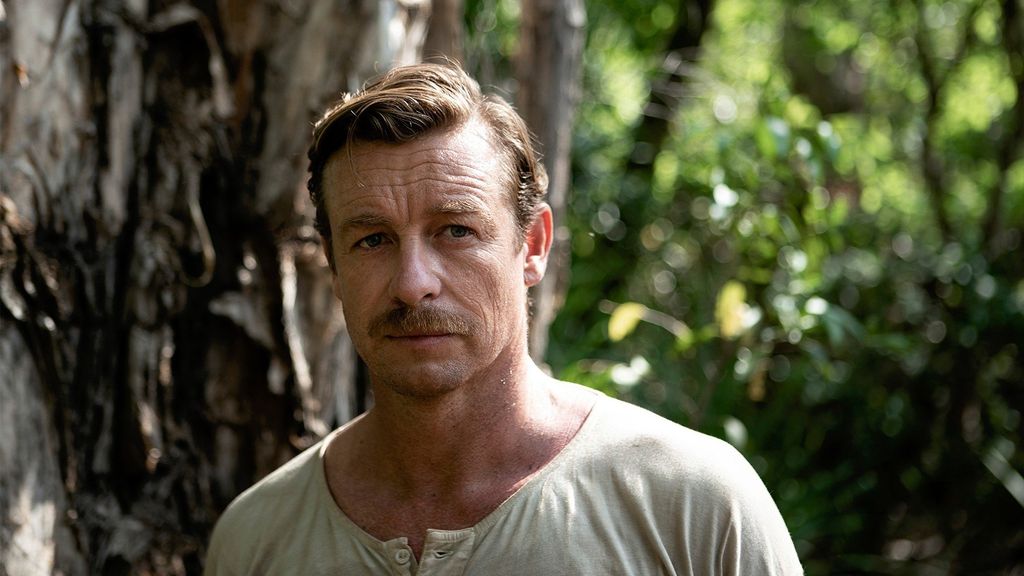 Simon Baker with a moustache in High Ground