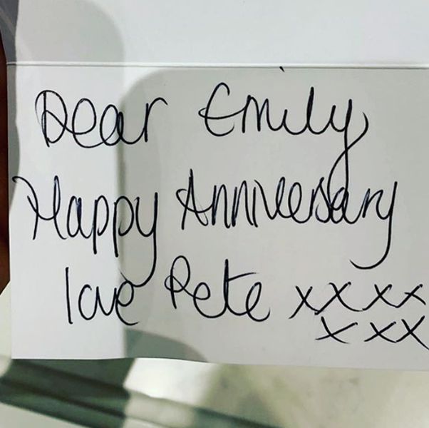 peter andre anniversary card to wife emily