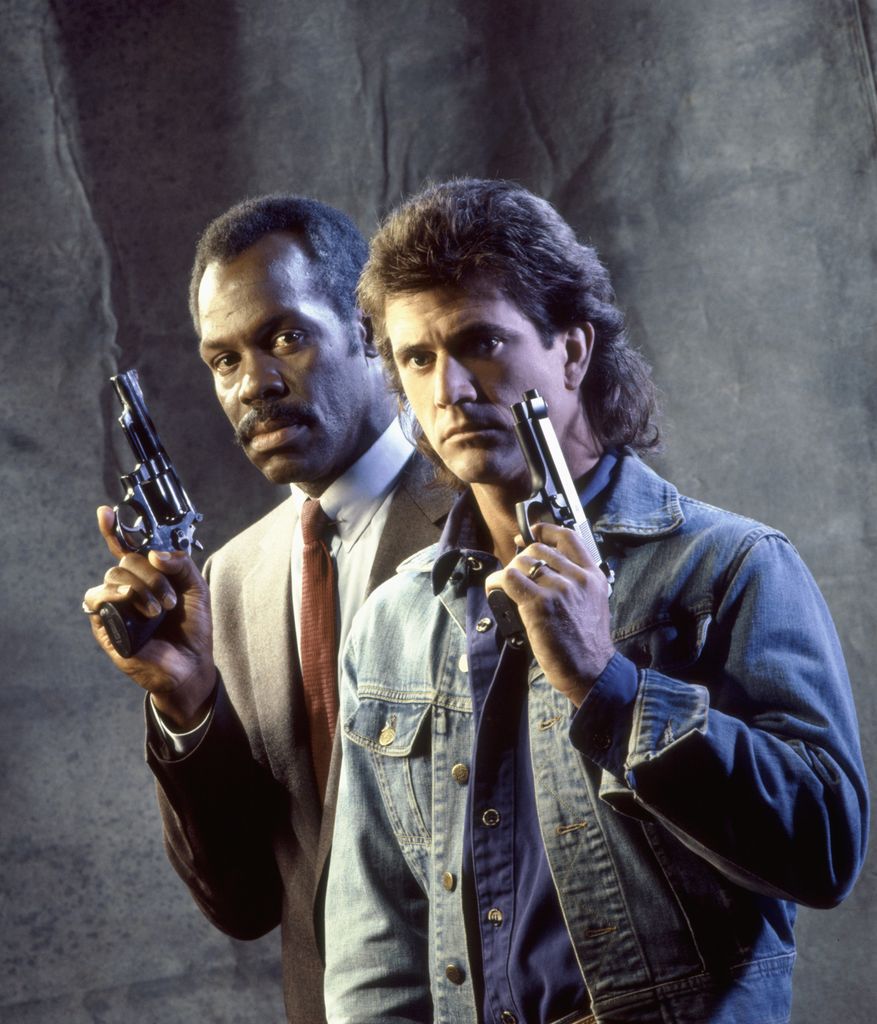 Danny Glover and Mel Gibson in publicity shot for Lethal Weapon