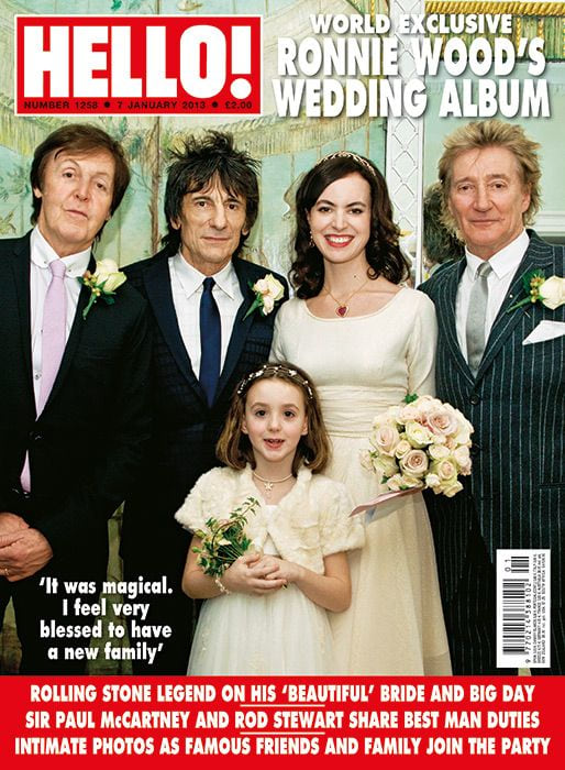 ronnie wood hello magazine wedding cover