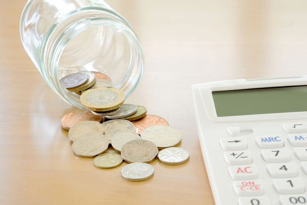 Savings Jar and British Coins