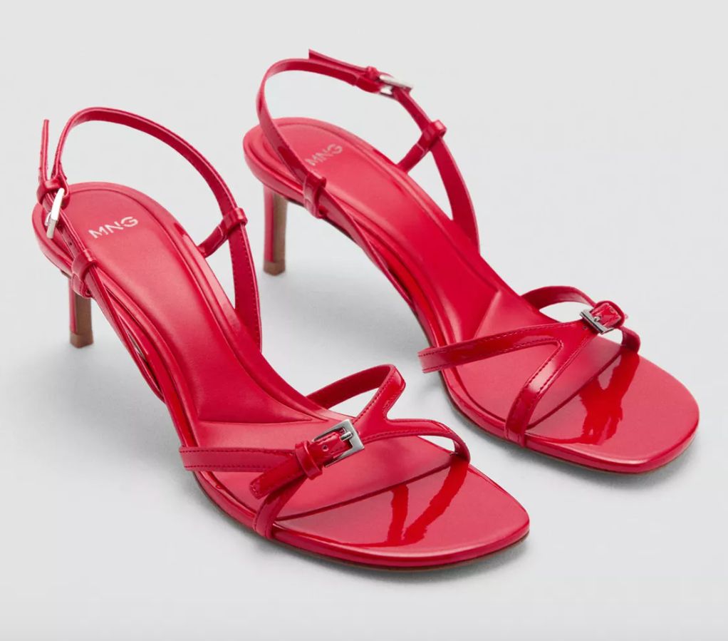 Mango red sandals