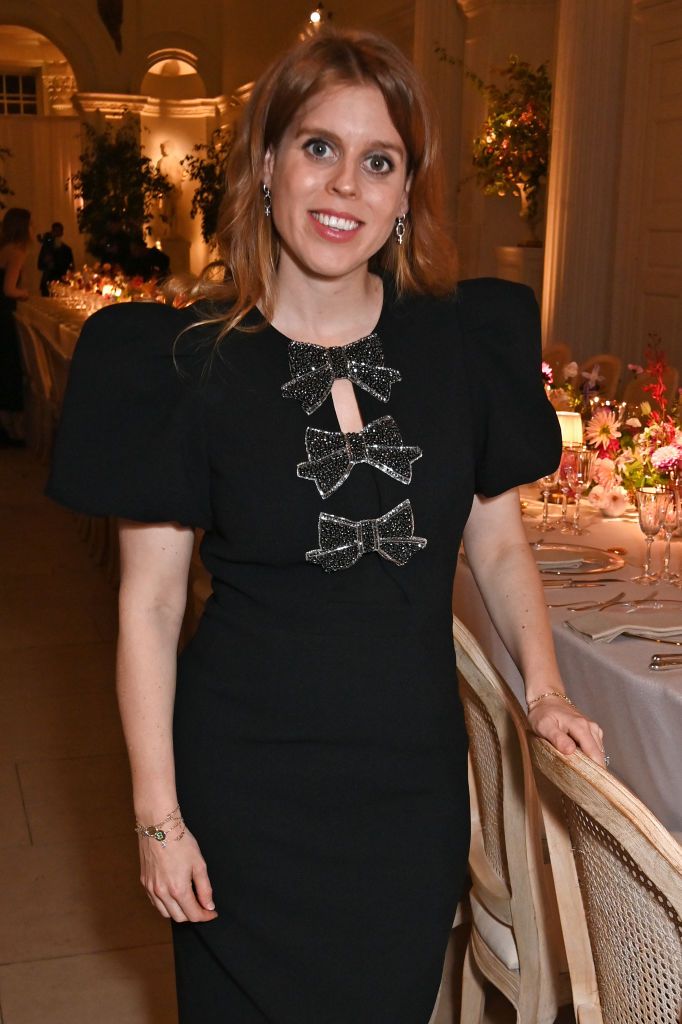 Princess Beatrice wearing a black dress