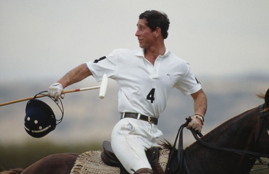 King Charles playing polo in 1990