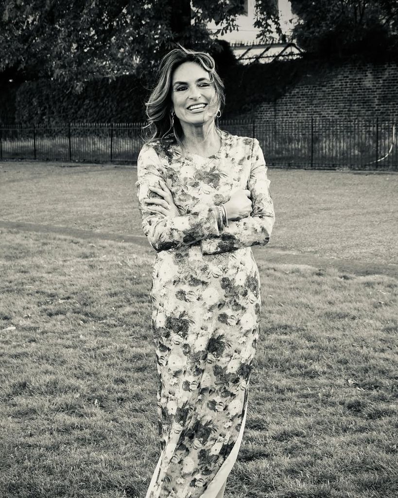 Mariska Hargitay poses for a photo at a wedding in London, shared on Instagram