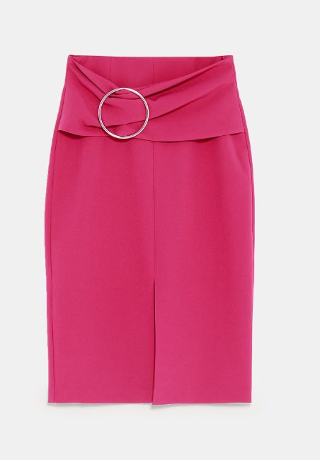 pink skirt zara