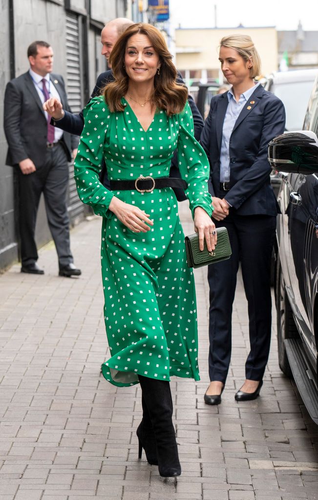 Loved Princess Kate s emerald green polka dot dress M S has dropped an amazing 39 lookalike HELLO